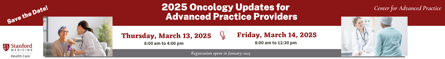 2025 Oncology Updates for Advanced Practice Providers Banner